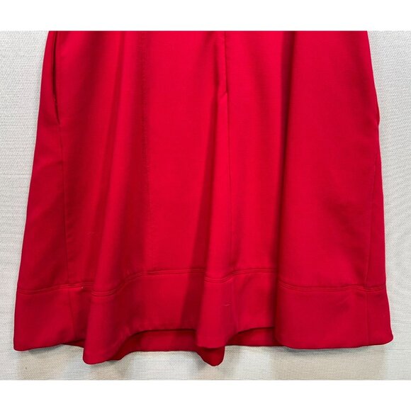 White House Black Market Women Fit & Flare Cocktail Dress Size 6 Red Sleeveless - Picture 9 of 11